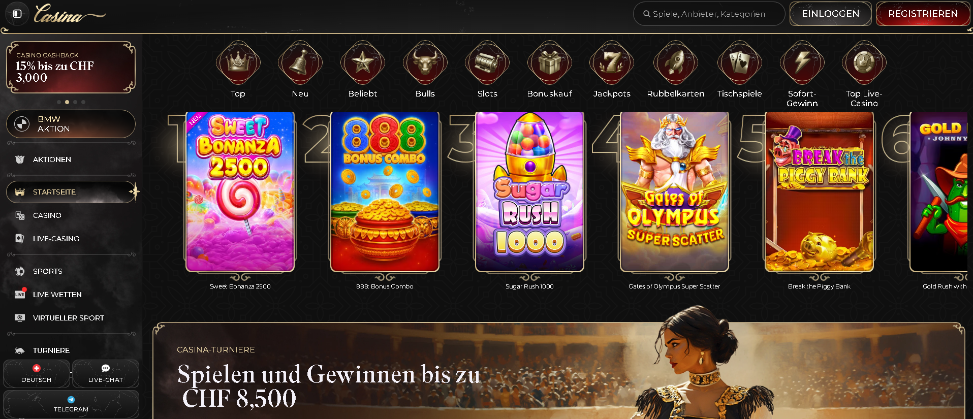 Casina Casino Lobby Vorschau